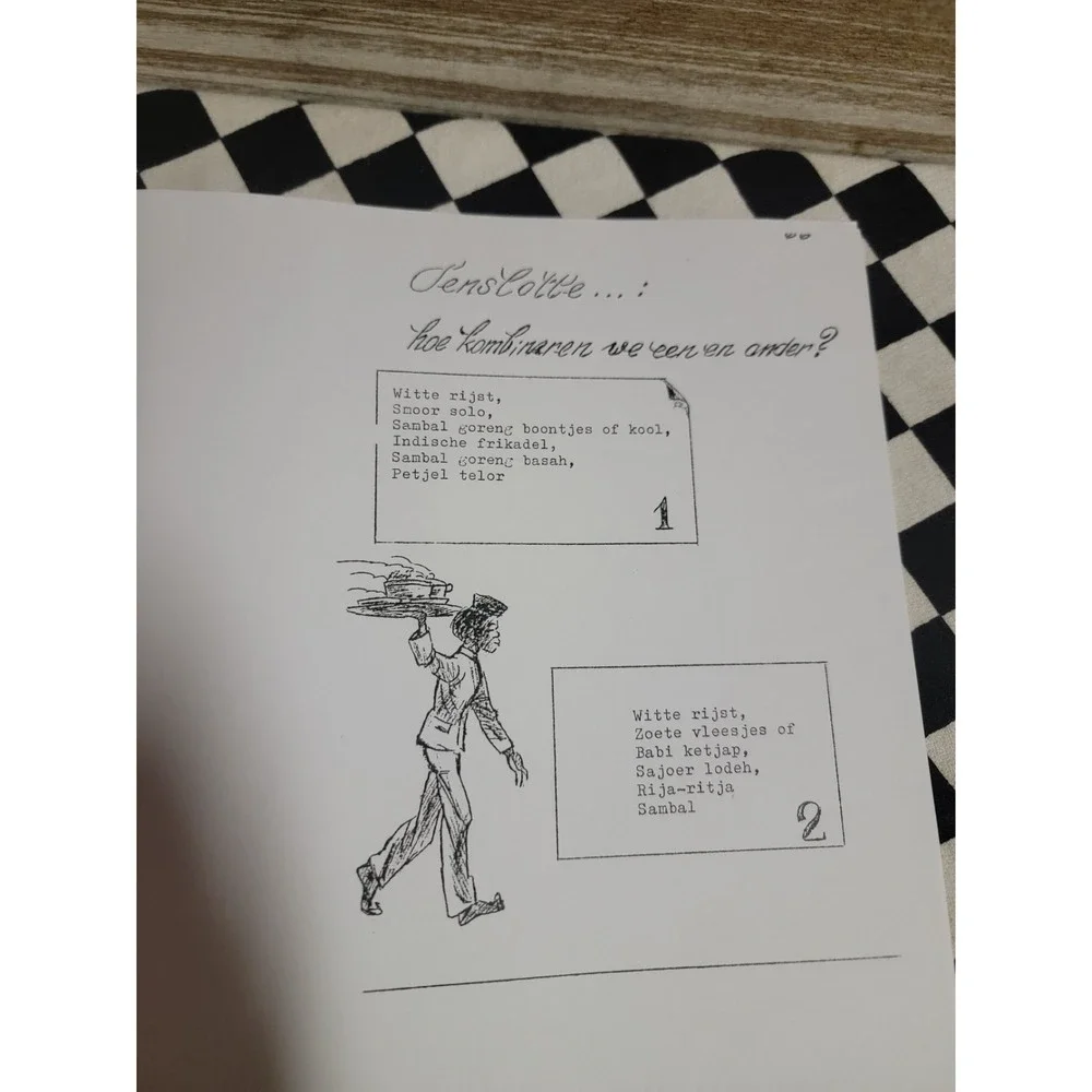 Vintage Dutch Indonesian‎ Chinese Recipe Cookbook Spiral Bound Handwritten...